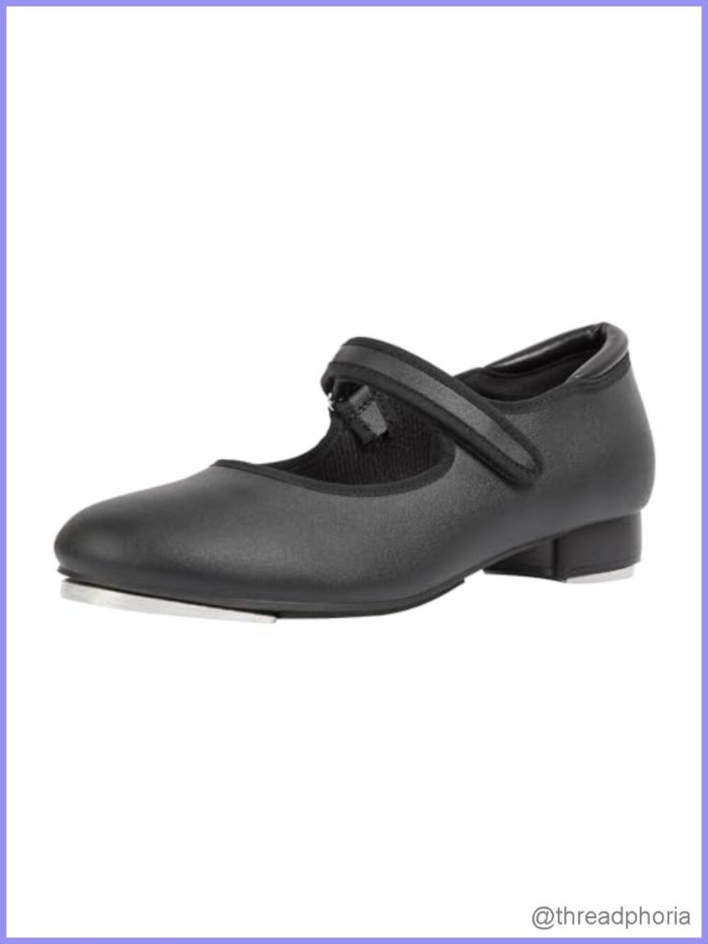 PU Leather Mary Jane Tap Dance Shoes Easy Strap Sound Board Flats